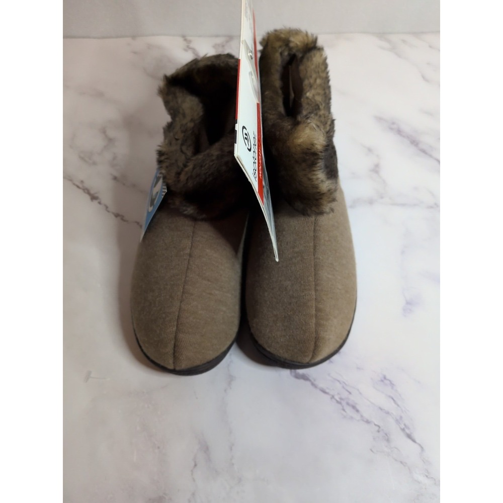 New Isotoner Womens Memory Foam Slipper Size Large/8.5-9 Smokey Taupe‎